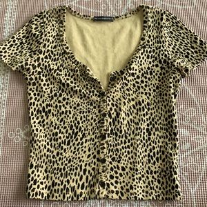 Cheetah Print Zelly top